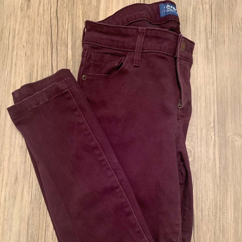 Purple skinny jeans